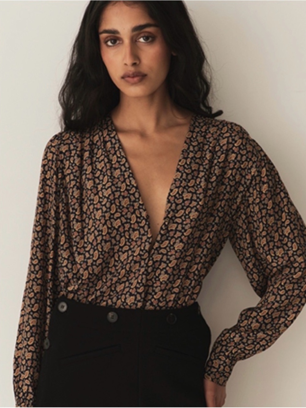 Dôen Candace Top in Villette Paisley, Silk